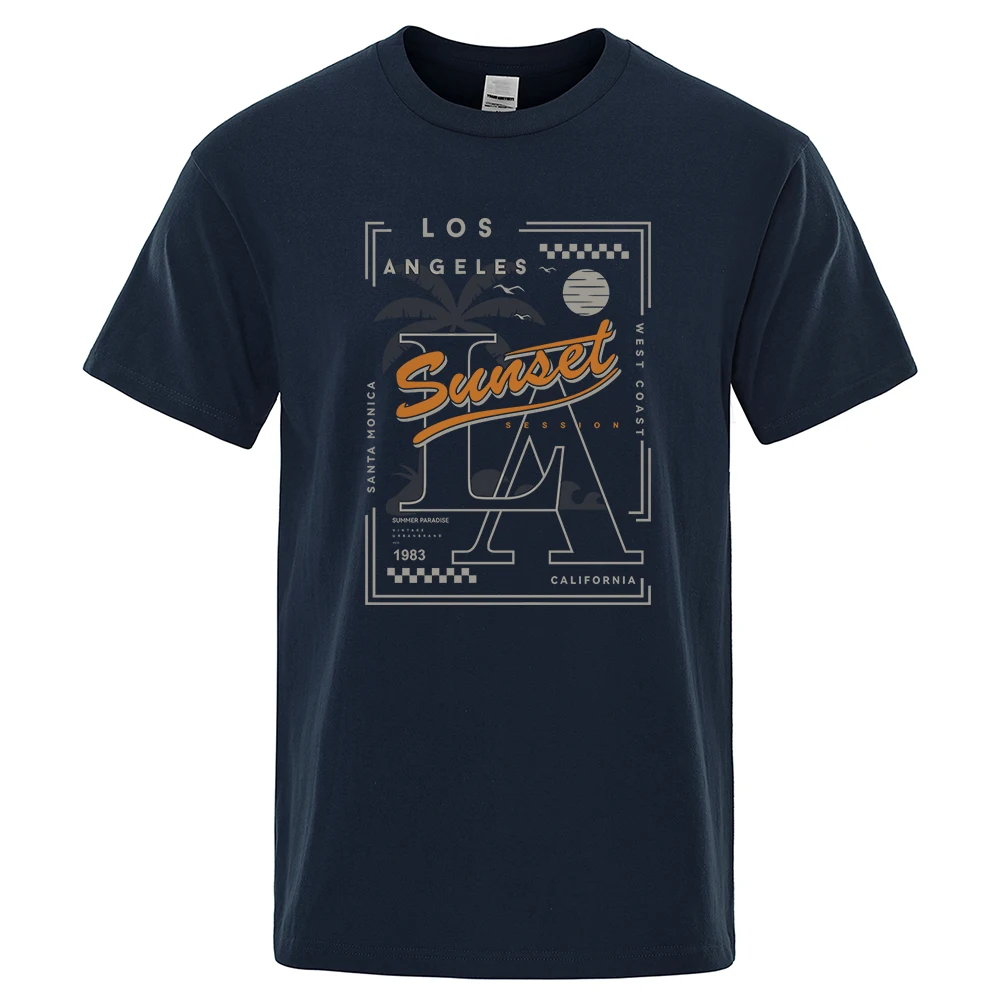 Sunset In Los Angeles, Kalifornien, 1983 T-Shirt Männer Mode Baumwolle T Kleidung Sommer T-Shirts Hip Hop Übergroßen Casual Tops