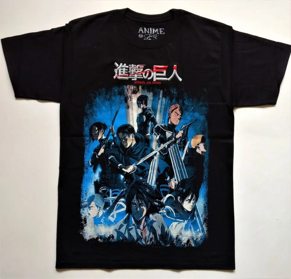 ATTACK ON TITAN T-Shirt RARE Embroidered Logo Manga Anime Shingeki no Kyojin