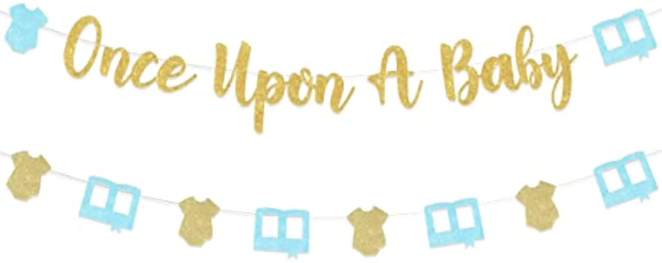 

CHEEREVEAL Book Baby Shower Decorations Once Upon A Baby Banner Book Onesies Garland Book Themed Party Supplies