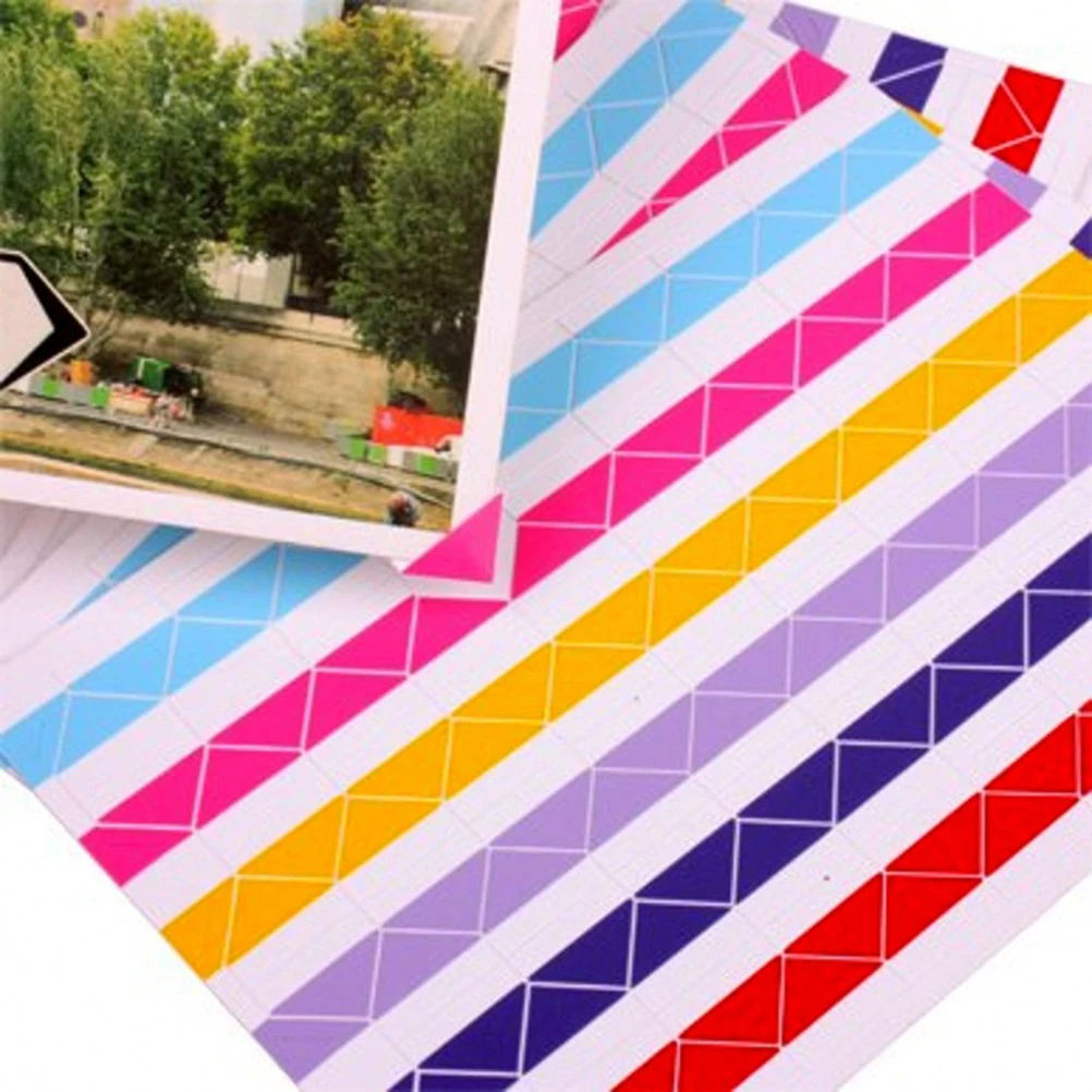 

10 Sheets 24 Pieces Photo Corner Stickers Lightweight Portable Album Corners Decoration Paper Protect Photos Practical Design