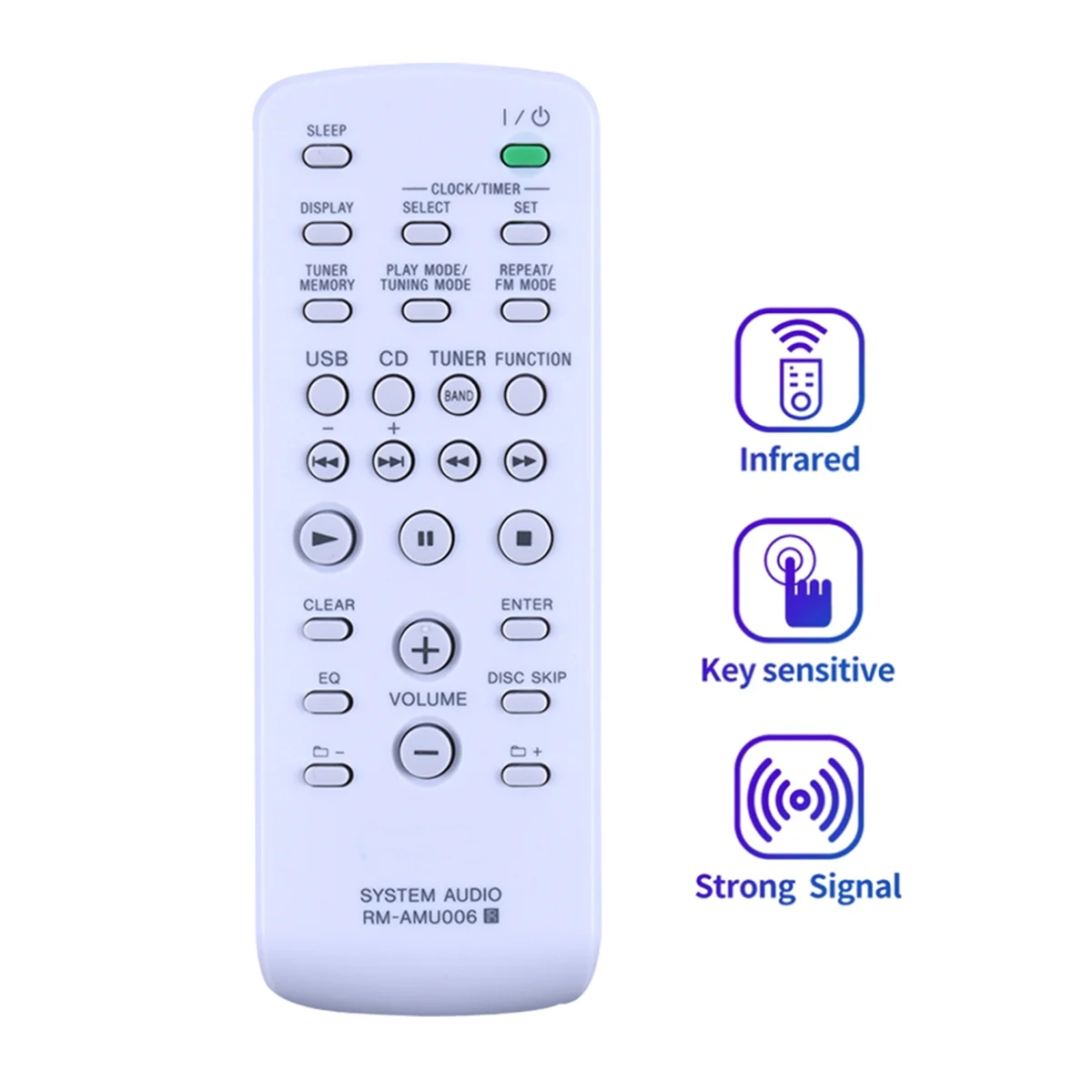 2025 + télécommande de remplacement RM-AMU006 pour Mini système de composants Hi-Fi-ZUX9 -ZUX9 MHC-EX9 MHC-EX8 MHC-EC69