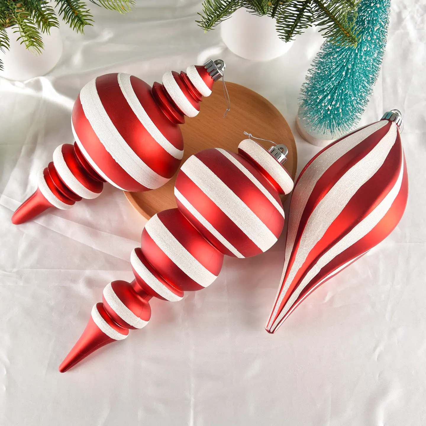 Christmas high-end large-sized electroplated painted irregular gourd pendant