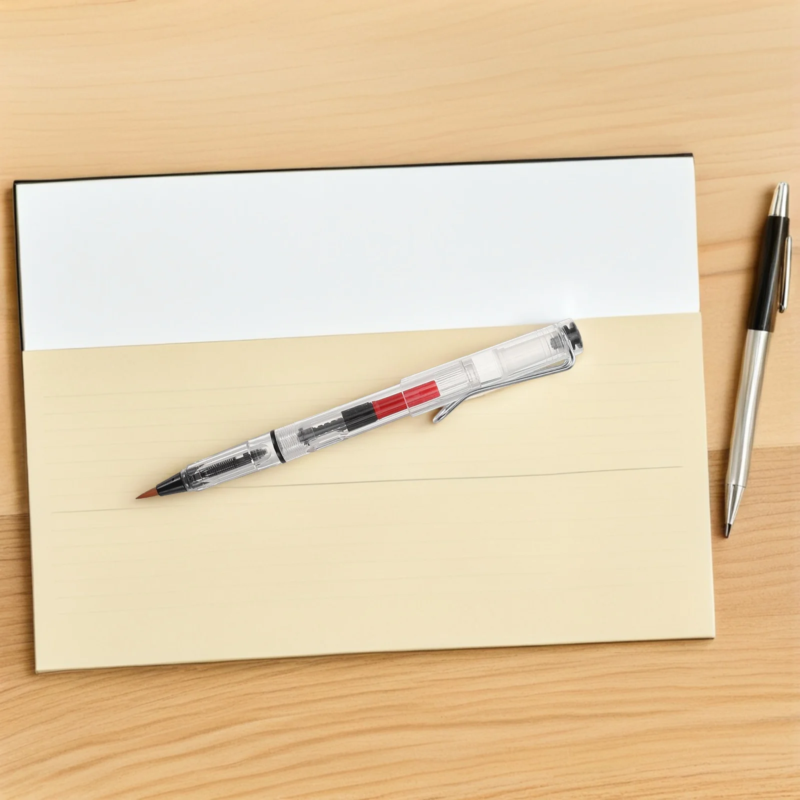 

10Pcs Chinese Calligraphy Brush Pen Refillable Soft Tip Fountain Ink for Traditional Writing Sketching Lettering