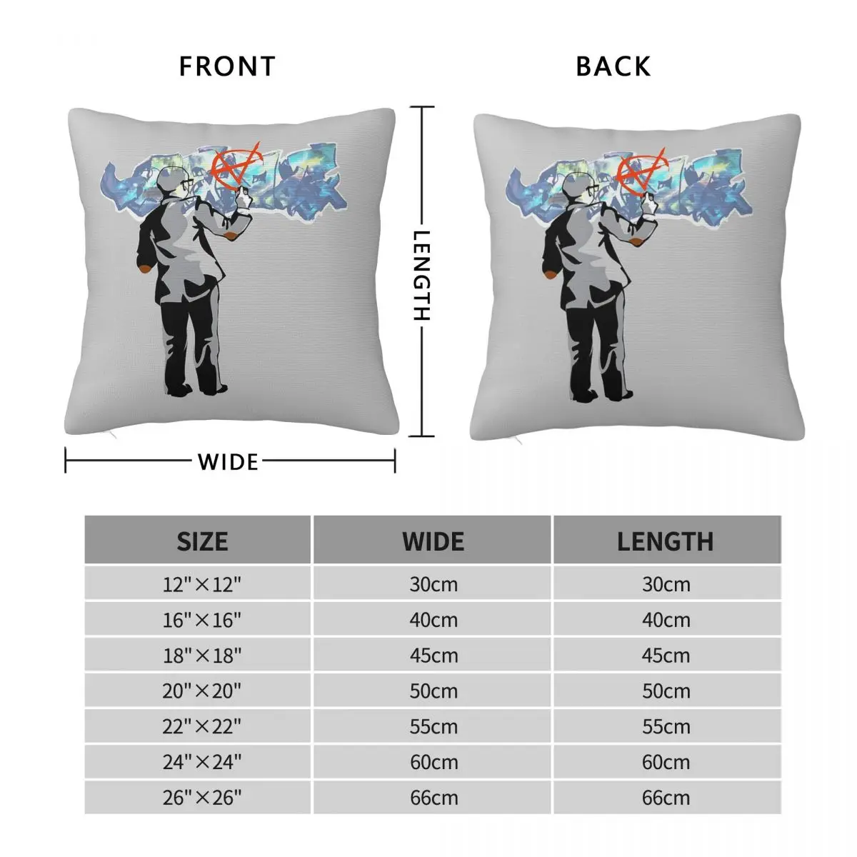 Banksy Barcan Formula Free Logic Square Pillowcase Polyester Linen Velvet Pattern Zip Decor Home 18