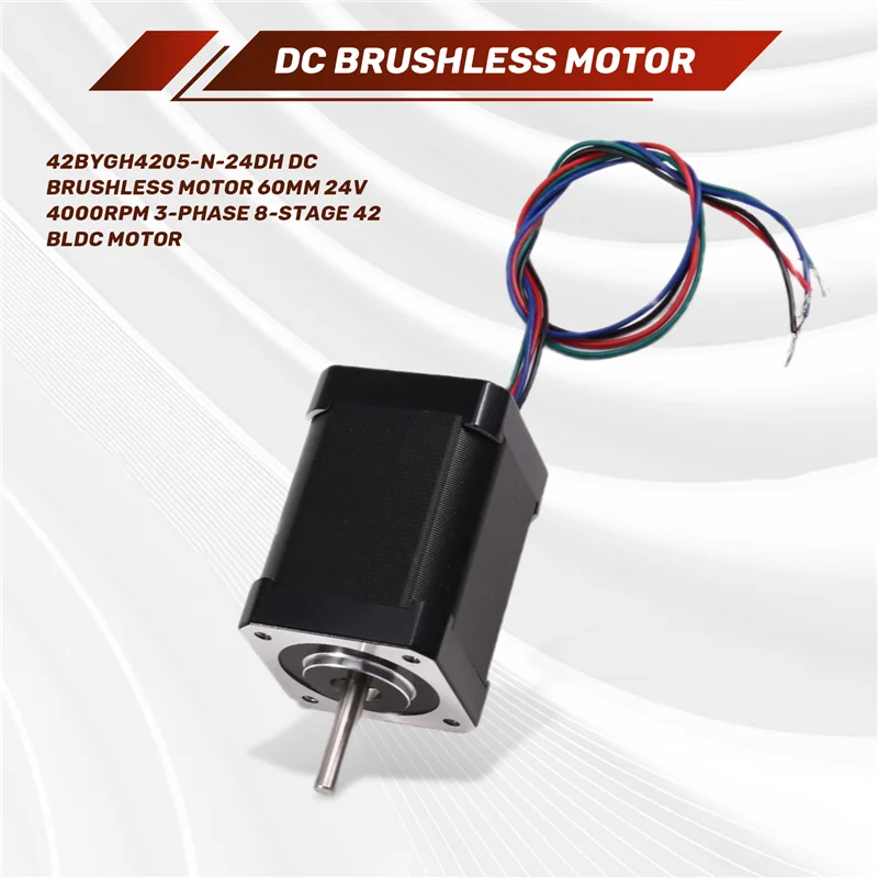 

A26F-Precision Engineering 42BYGH4205-N-24DH 60Mm 4000Rpm DC Motor For 24V BLDC Applications