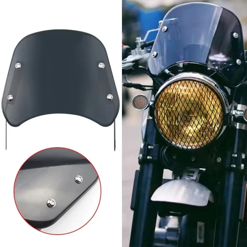 Motorcycle Retro Style Windshield Windscreen Wind Protection Cover LONCIN VOGE For 500AC 300AC 500 AC 300 AC Wind Deflectors view 3