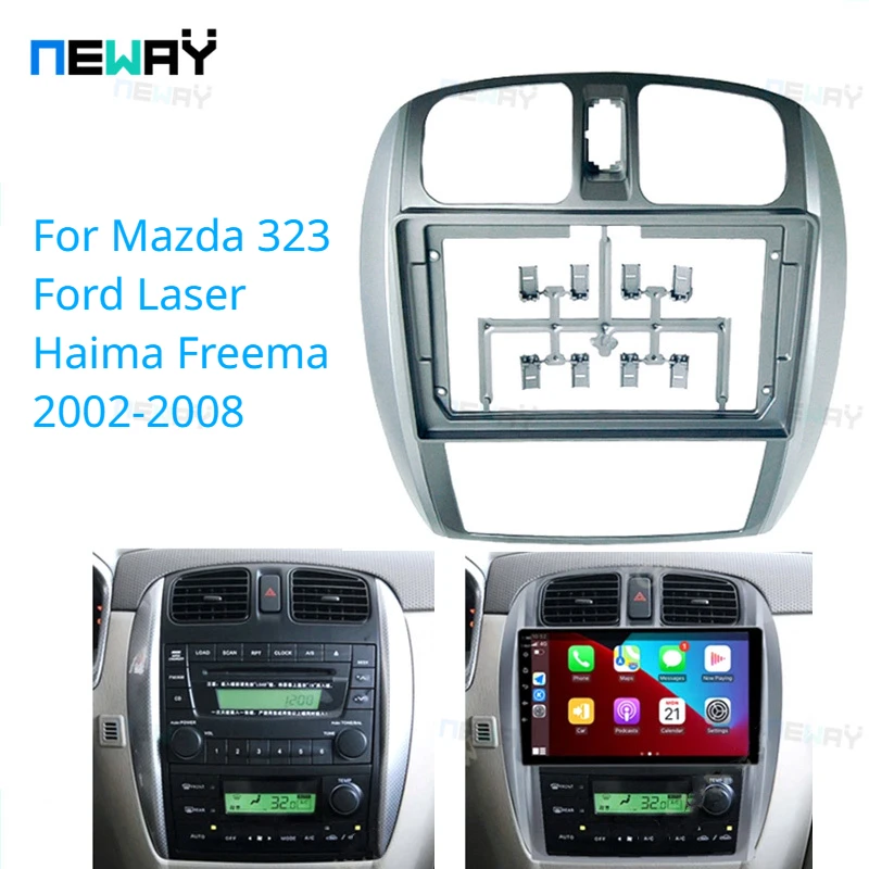 9 pollici Car Frame Fascia Android Radio Audio Dash Fitting Panel Kit per Mazda 323 Ford Laser Haima Freema 2002-2008