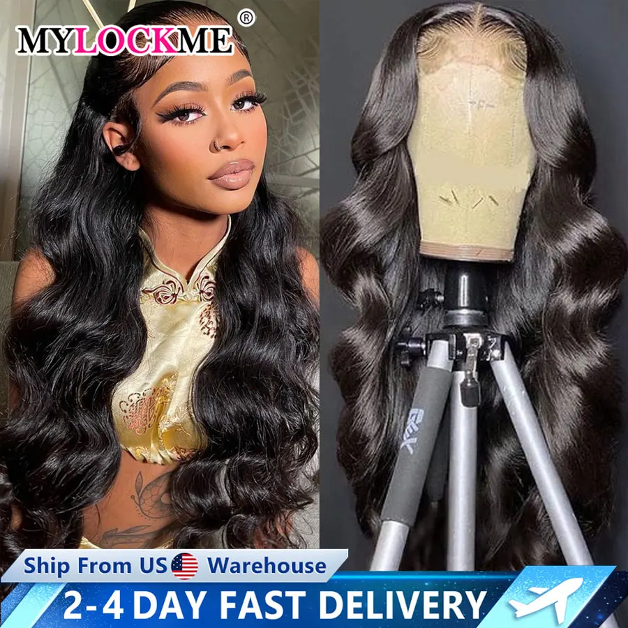 180% 13x4 Body Wave Lace Front Echthaar Perücken brasilia nische Wasserwelle 13x6 HD transparente Spitze Frontal Perücke für Frauen