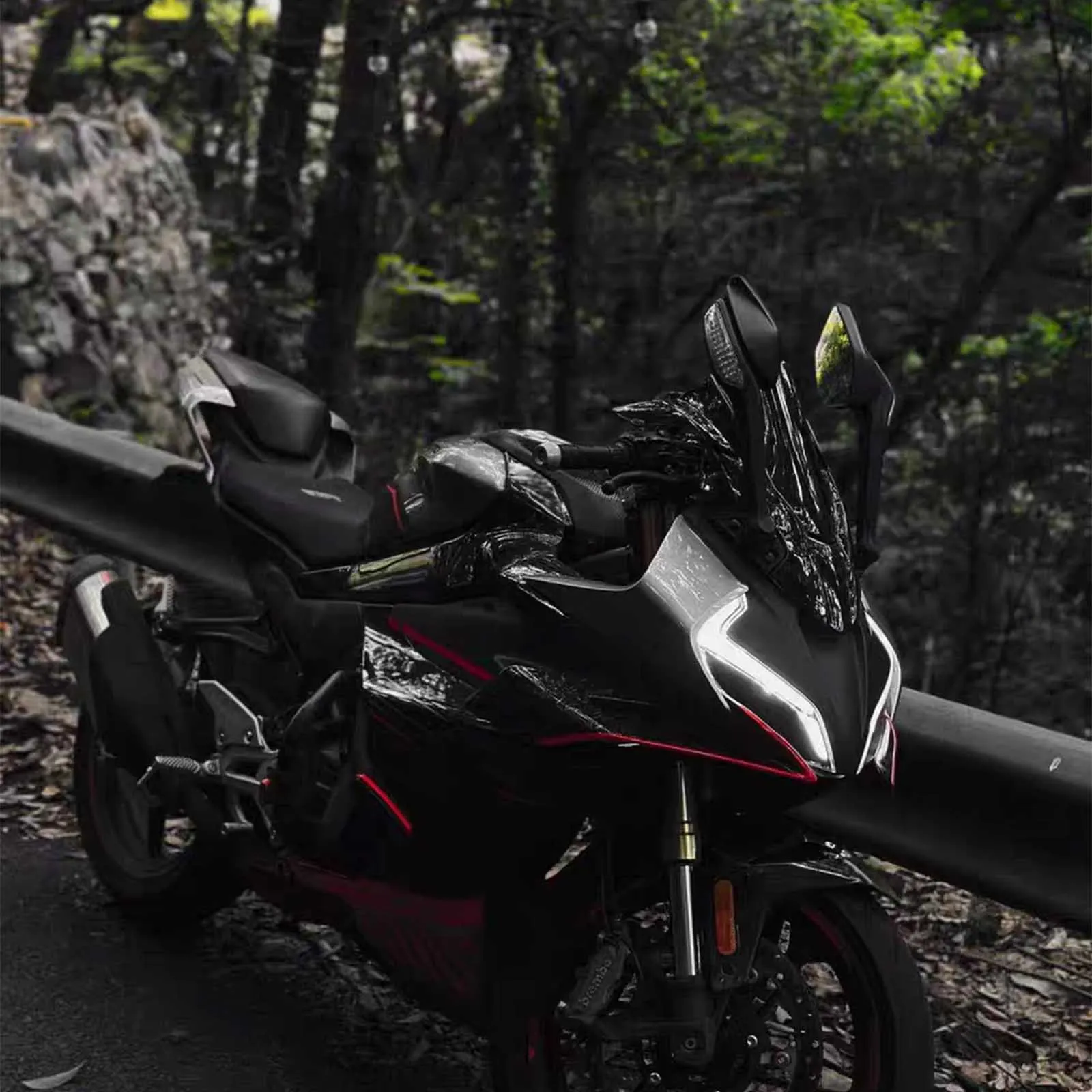 Motorcycle Winglets Installed By Bolts Fit Wings Front Fairing Downforce Moto Parts High Quality ABS For CFMOTO 450SRS 2022-2026