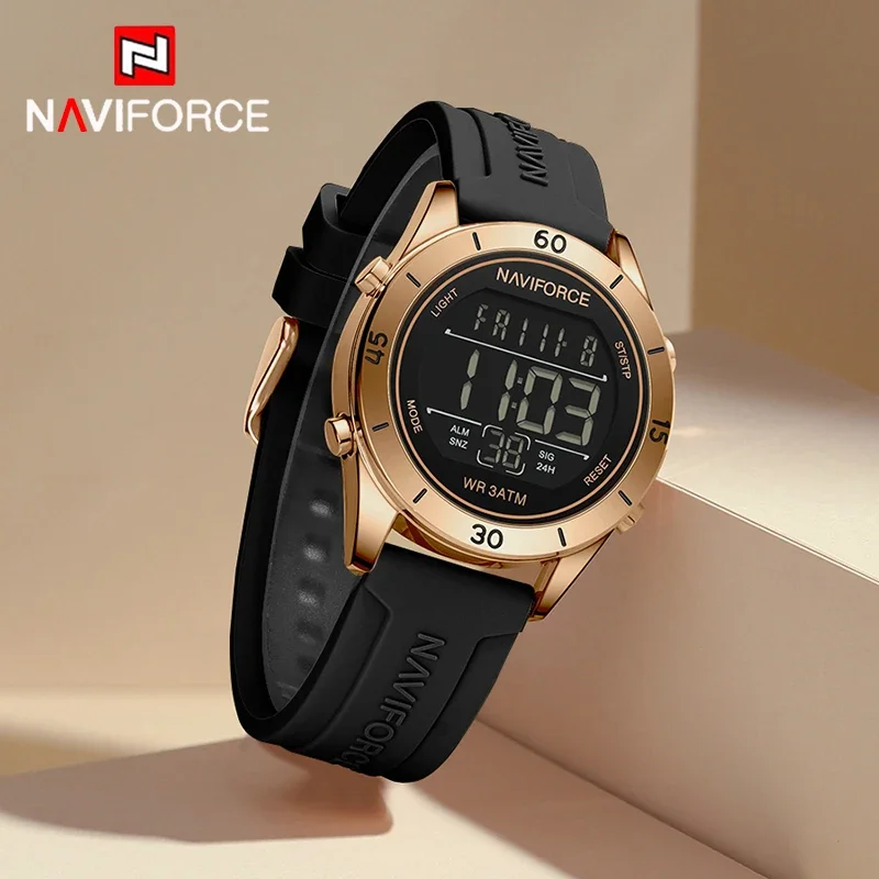 

NAVIFORCE Brand Fashion Luxury Women Watch Digital Display Waterproof Multifunction Ladies Wristwatch Date Week Women's Watches