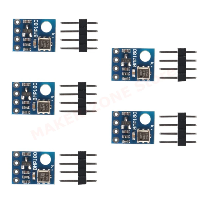 5Pcs GY-68 BMP180 Temperature Barometric Pressure Sensor, Digital Pressure Sensor Board Module Replace BMP085 for Arduino