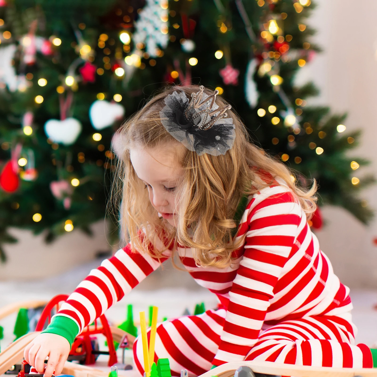 1개 크라운 헤어 클립 딥 핑크 라인스톤 바비핀 앞머리 클립 스타일리시 헤어 장식용 바비핀