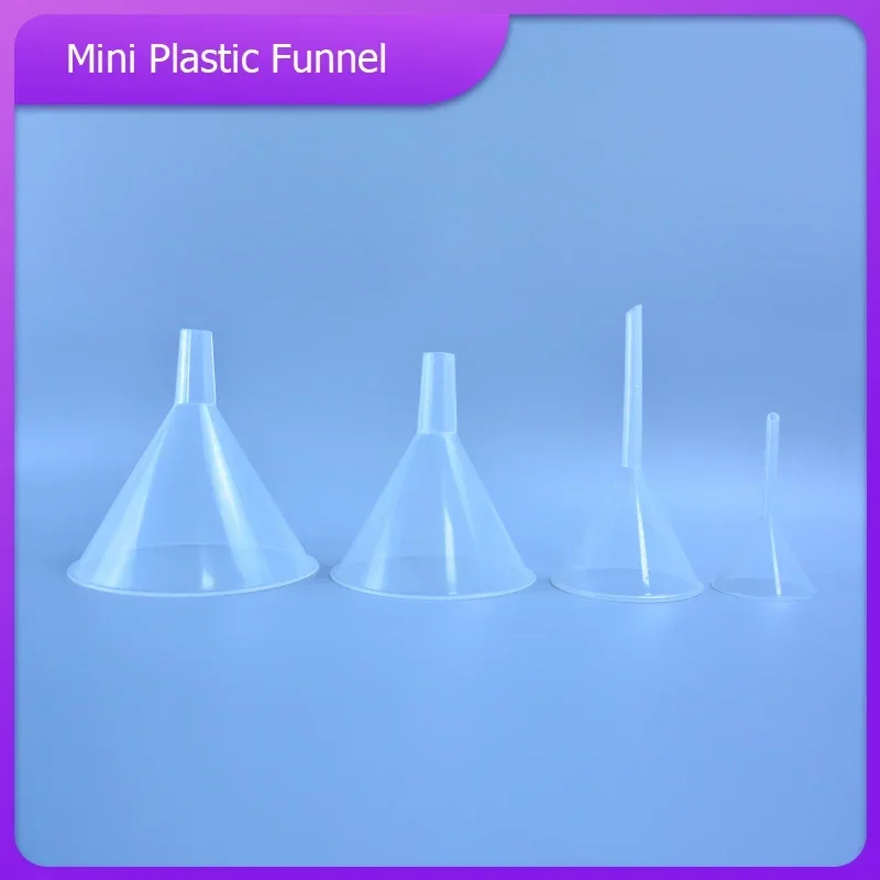 

Mini Plastic Funnel Small Mouth Liquid Oil Funnels Laboratory Supplies Tools School Experimental Supplies 60/75/90/120/150mm