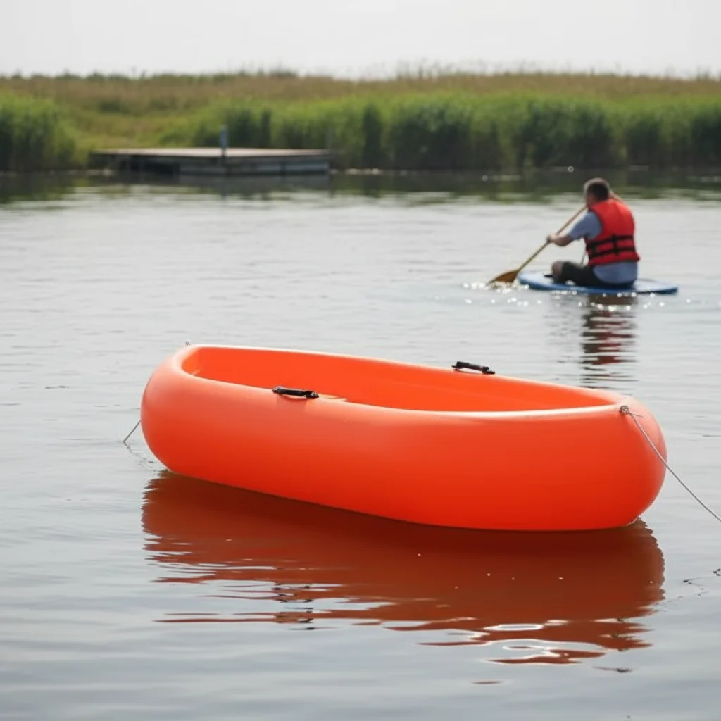 

2.3M High Density Solid PE Plastic Fishing Boat 5 Persons Unsinkable Hard Hull Vessel For Sea Lake Angling Bait Transport