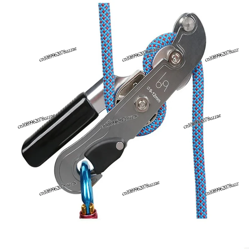Self-Locking Descender for Climbing Manually Controlled Fall Protection Belay Device with Self-Braking Feature