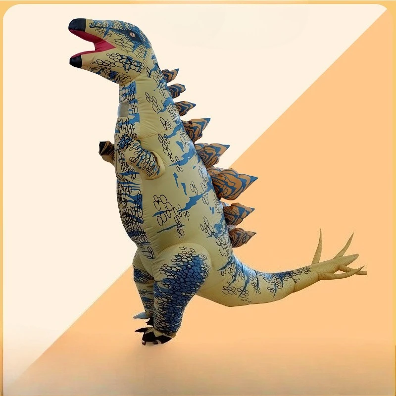 

Взрослый надувной костюм стегозавра, динозавр Юрского периода, надувная кукла, костюм Хэллоуина, вечерние наряды динозавра, косплей