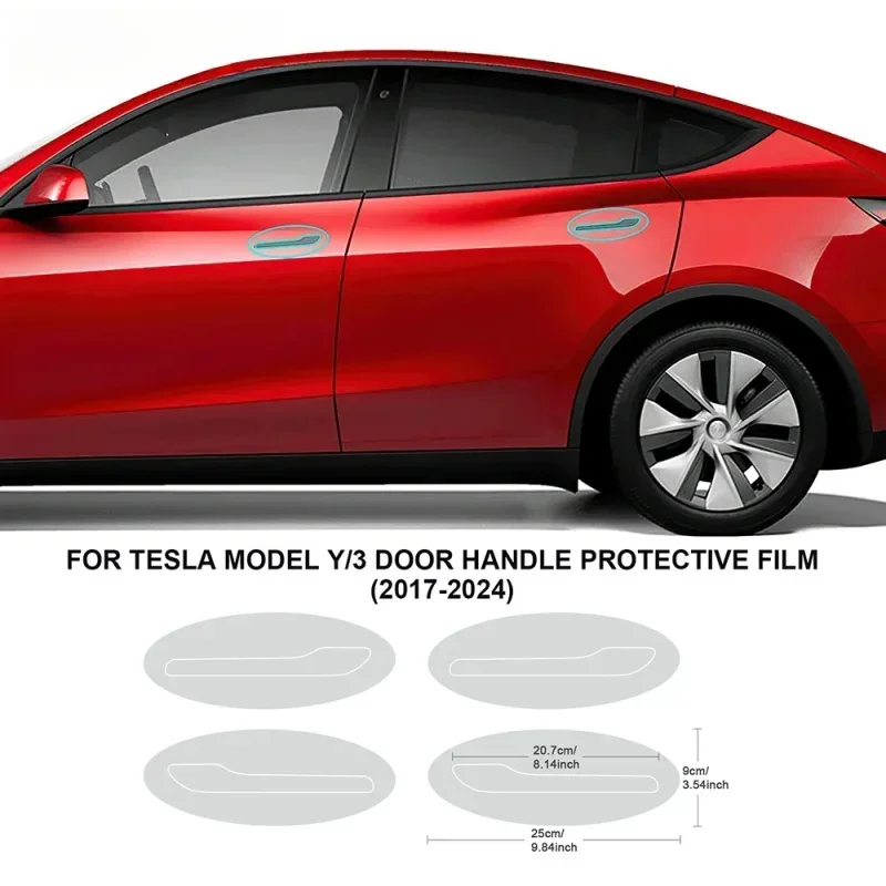 PFCC-Film de protection de porte de voiture pour placements, modèle 3 Y, PPF, TPU, triangle, anti-rayures, transparent, autocollant de remise en état, peinture, accessoires