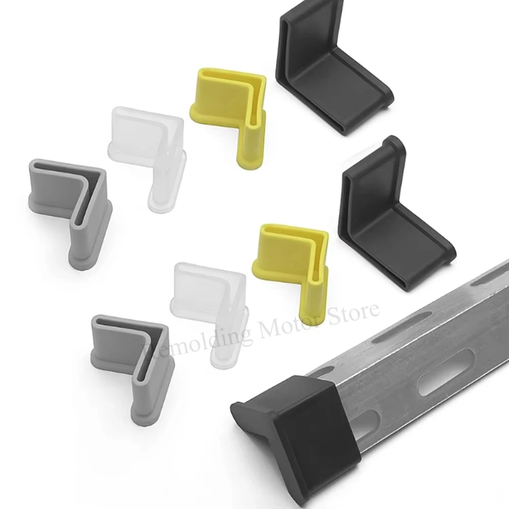 4/8/12/20Pcs L-shaped PVC Foot Cover Triangle Angle Iron Feet Caps Non-Slip Shelf Table Chair Furniture Feet Leg Pad Protector