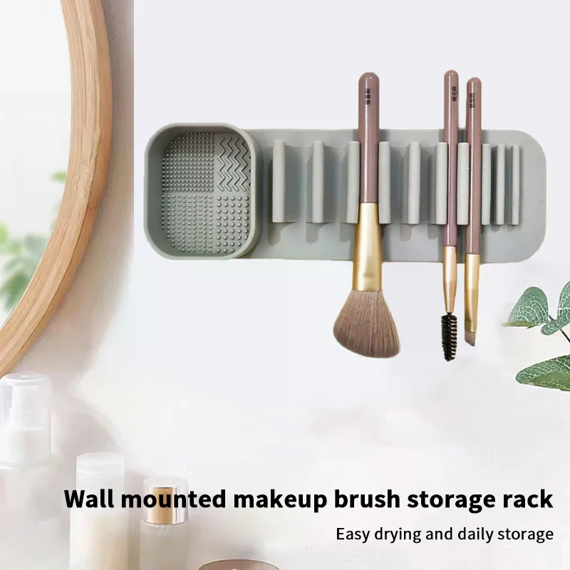 1PCS Silicone Makeup Brush Cleaning Bowl with Sponge Washer Egg Drying Tool Set Powder Puff Storage Cosmetic Tool Artifact