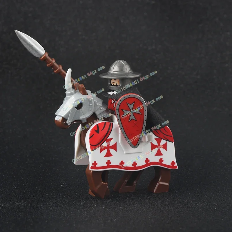 

Roman Warrior Sword Helmet Lance Armor Accessories Weapons Medieval Knight Action Figures Building Blocks Children's Toys GIfts