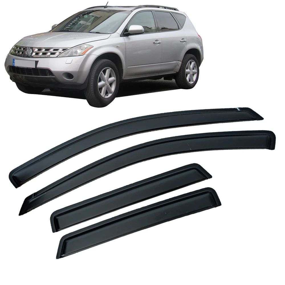 

Оконный козырек для NISSAN MURANO 2003 2004 2005 2006 2007, ветрозащитные дефлекторы, защита от дождя, дверной козырек, вентиляционные шторы, вентиляционный козырек от солнца и дождя
