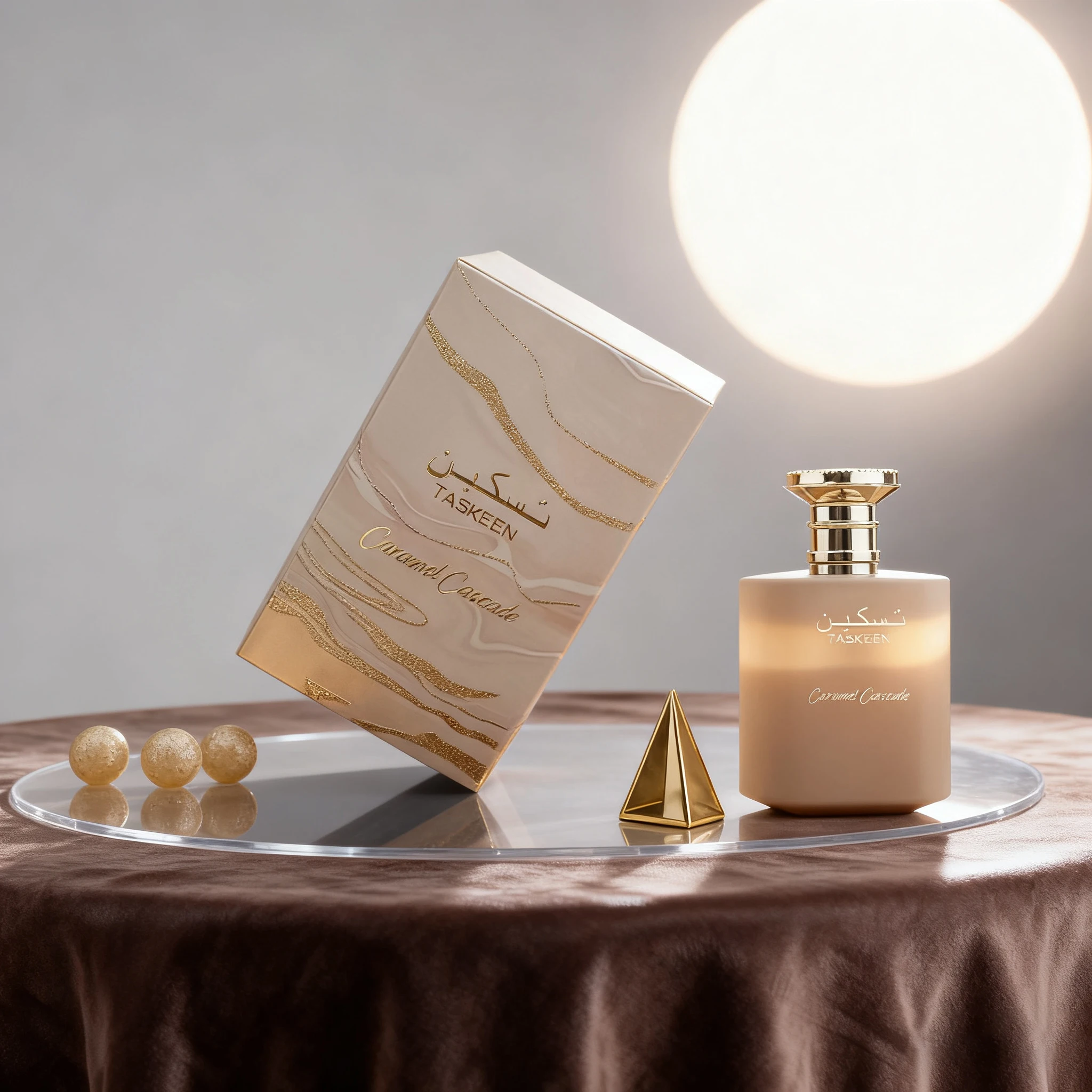 Paris Corner Unisex New Taskeen Caramel Cascade parfum semprot 3.4oz, aroma manis krim, wangi tahan lama, niche modis yang cocok