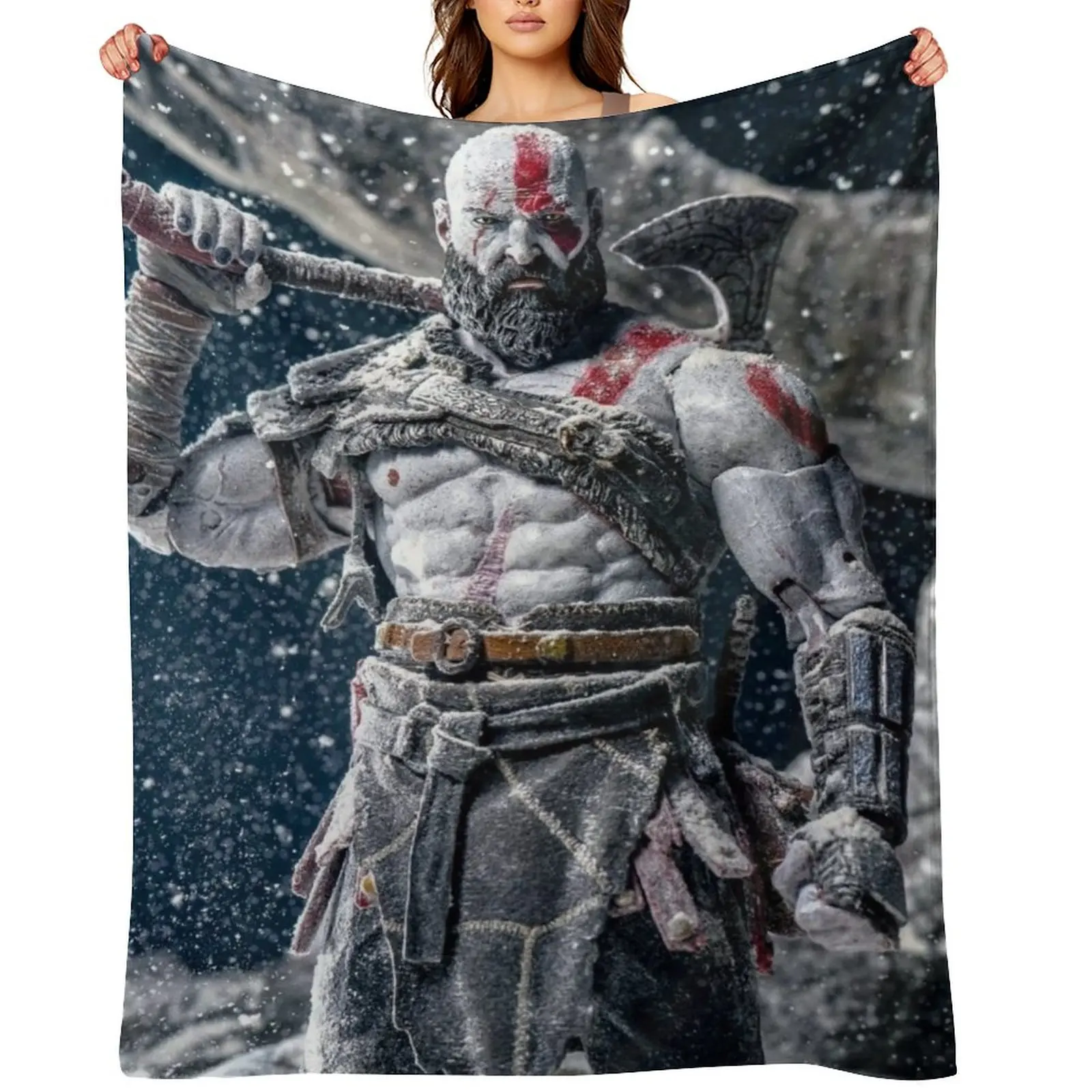 

KRATOS Throw Blanket Plaid Luxury Designer Custom Blankets