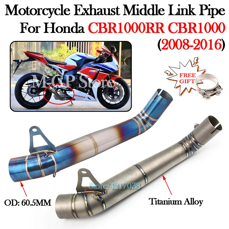 

Motorcycle Exhaust Titanium Alloy Middle Link Pipe Modify Muffler Escape Moto For HONDA CBR1000RR CBR1000 CBR 1000RR 2008 - 2016