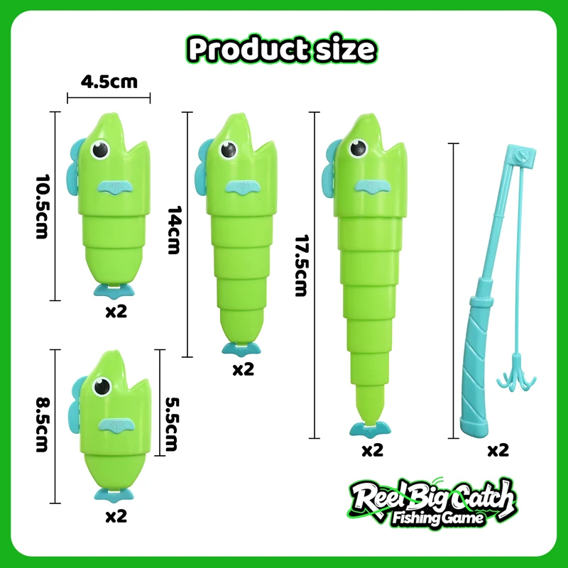 Jeu de pêche extensible Fishing Master, jeu de combat de pêche interactif parent-enfant, jouet éducatif Montessori pour développer la motricité fine des enfants
