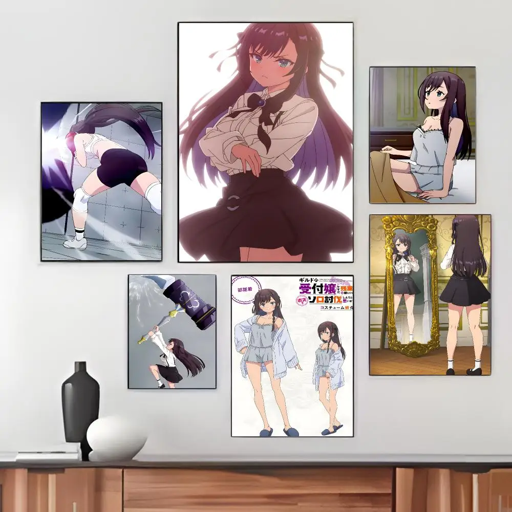 Japanese Anime G-Guild Receptionist Solo Boss Poster Pegatina artistica HD autoadhesiva impermeable para salon dormitorio
