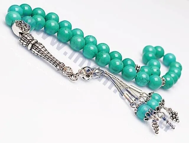 IQRAH Turquoise Stone Rosary (925 carat Silver)