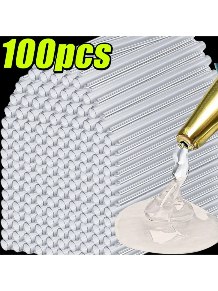 Bâtons de colle thermofusible transparents, adhésifs forts, pour pistolet à colle électrique, bricolage, artisanat, Kit de réparation, outils, vente en gros, 1/100 pièces
