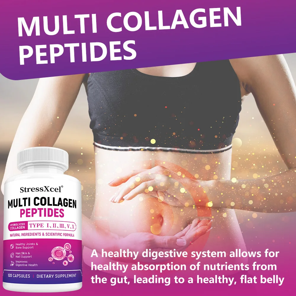 ببتيدات الكولاجين المتعددة 9200 ملغ-مع إنزيمات الجهاز الهضمي للشعر والبشرة والأظافر وصحة المفاصل، وتنظيم بيئة الأمعاء #6
