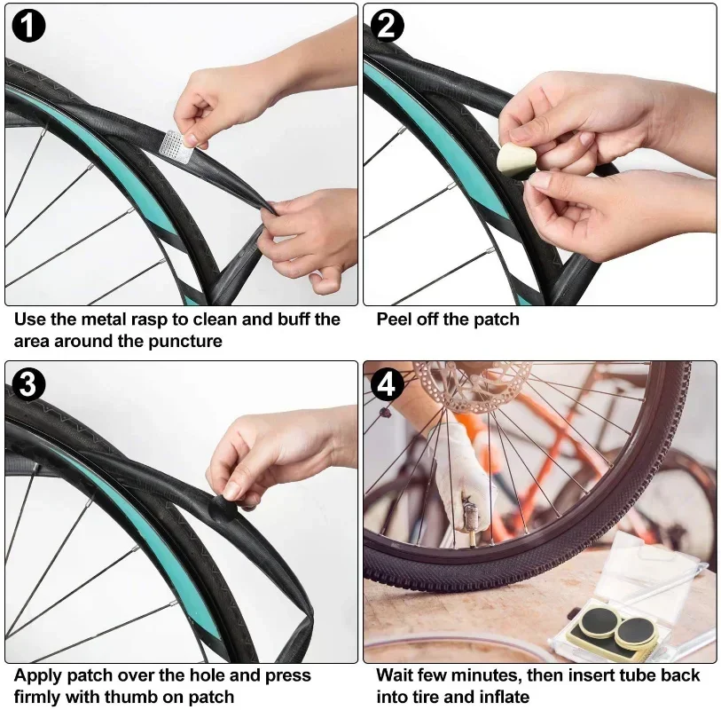 1-50Pcs Tire Repair Patches Car Motorcycle Bike Tire Repair Tools Glue-free Protection Adhesive Quick Drying Bicycle Tyre Patch view 6