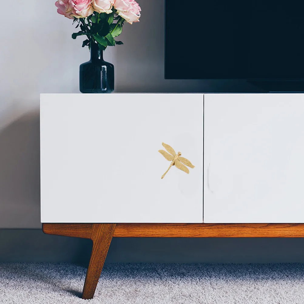 

1 шт. высококачественная латунная ручка-стрекоза с гладкой отделкой, идеально подходит для шкафов, комодов, мебели, для ремонта и обновления.