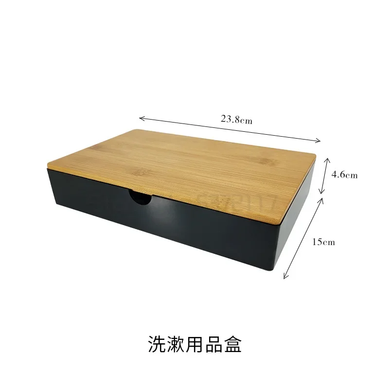 Bamboo Toothbrush Storage Box Eco-Friendly Design Compact Bathroom Accessory Bamboo Pull-Out Organizer Hotel Room Toothbrush