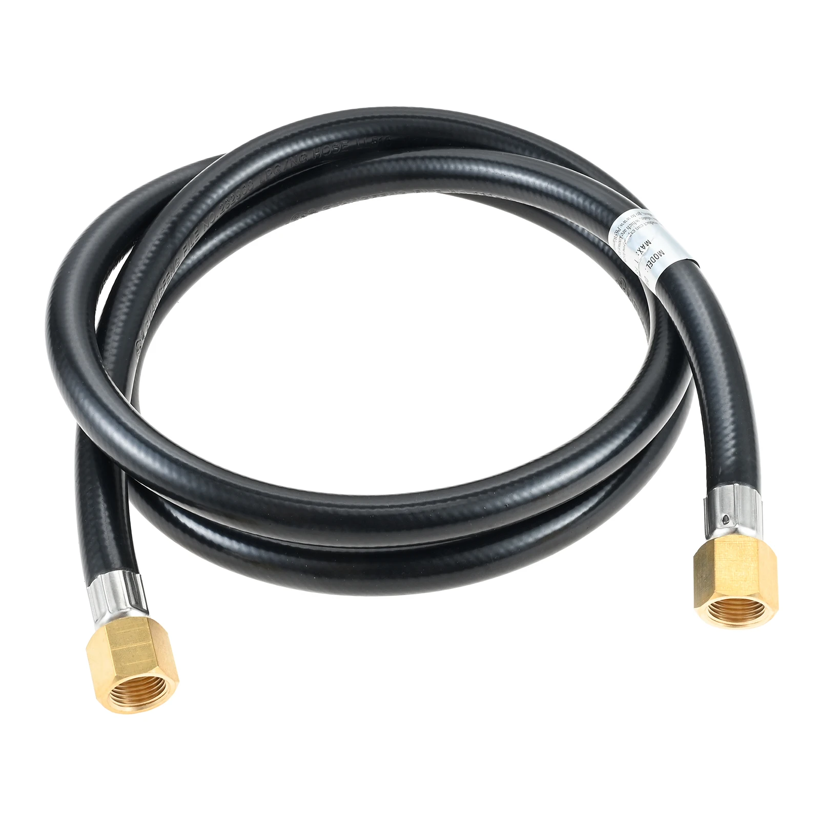 

5 футов удлинитель пропанового шланга для автодома, быстроразъемная газовая линия для гриля/нагревателя/пожарной ямы с 3/8-дюймовыми поворотными внутренними раструбными латунными фитингами