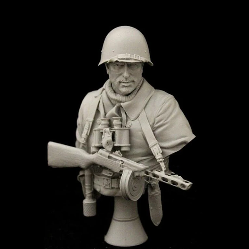 

Unassambled 1/10 ancient man officer Commander of the Soviet BUST Resin figure miniature model kits Unpainted