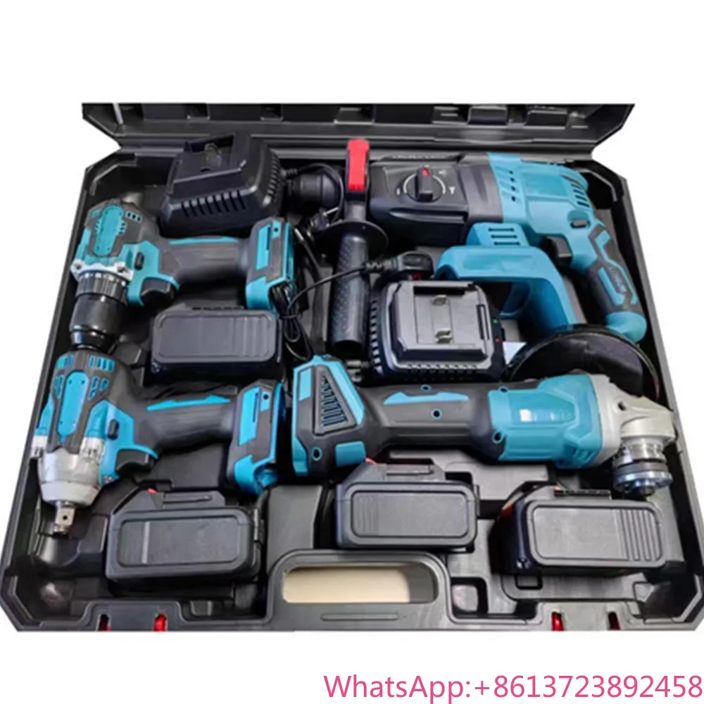 Kit de ferramentas por atacado barato de fábrica conjunto de ferramentas elétricas de bateria 18V furadeira de impacto sem fio ferramentas elétricas