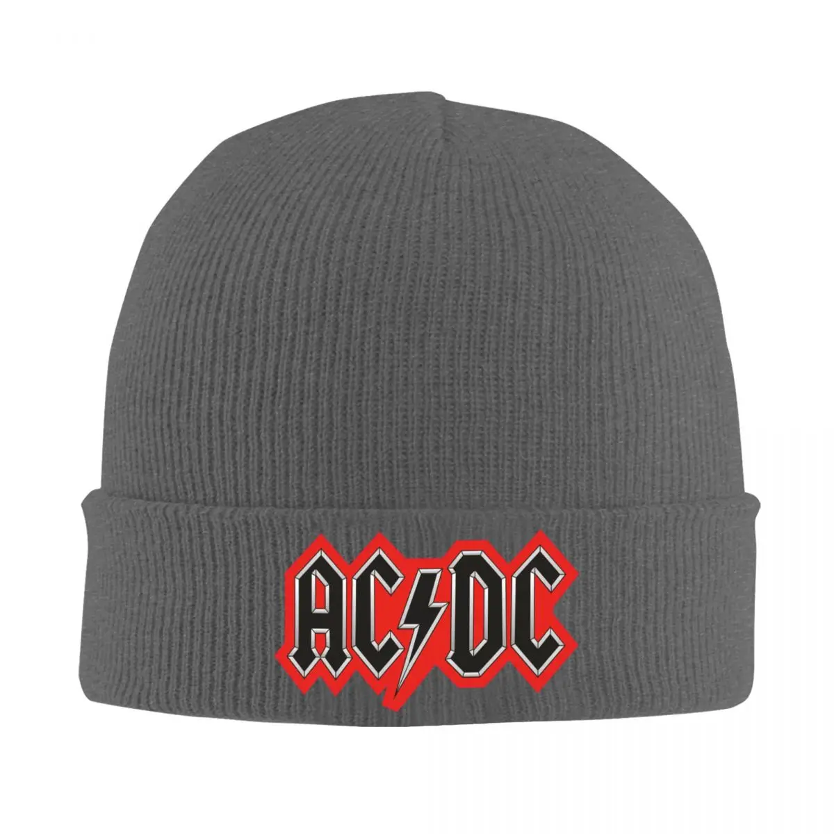 AC DC Heavy Metal Warm Knitted Cap Fashion Bonnet Hat Autumn Winter Outdoor Beanies Hats for Men Women Adult