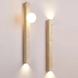 Nordic Creative Strip Stone LED Wall Lamp Bedroom Study Hotel Corridor Atmosphere Light Living Room Art Home Decoration Lighting