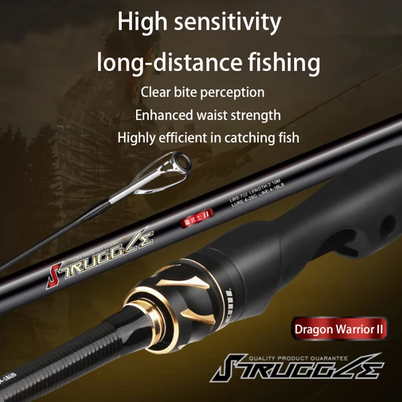 Dragon Black Gold Road Long throw fishing rod Ultra hard carbon straight handle fishing rod Slippery Drifting Roadster Black Rod