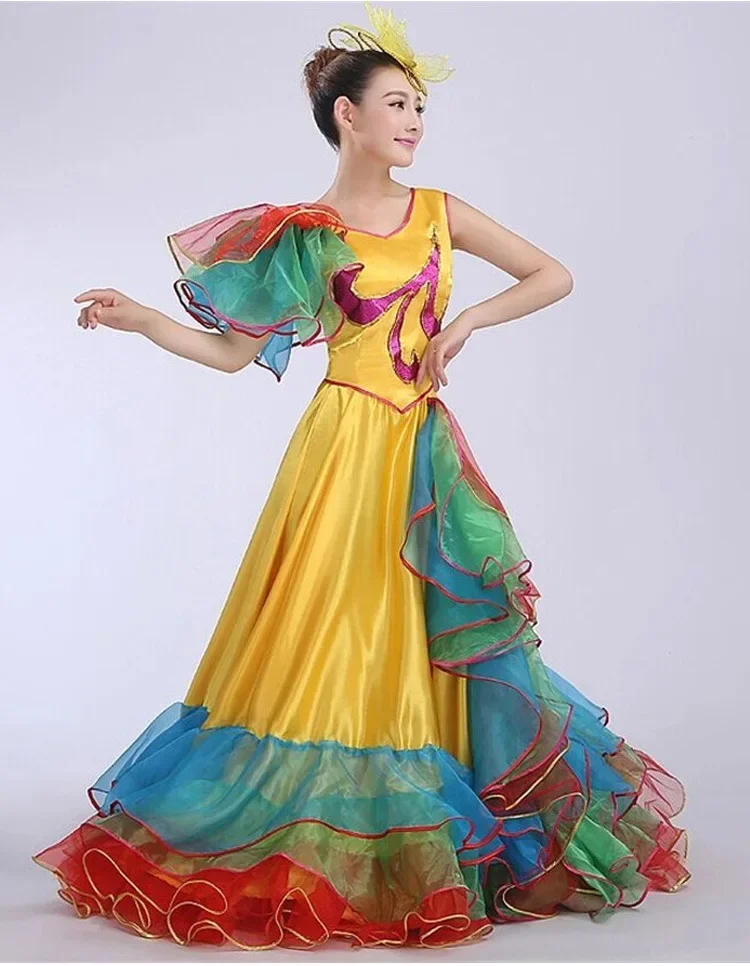 Flamenco Dance Dress Opening Dance Dazzling Dress Adult New Modern Atmosphere Performance  Bullfighting Dance Performance Dress