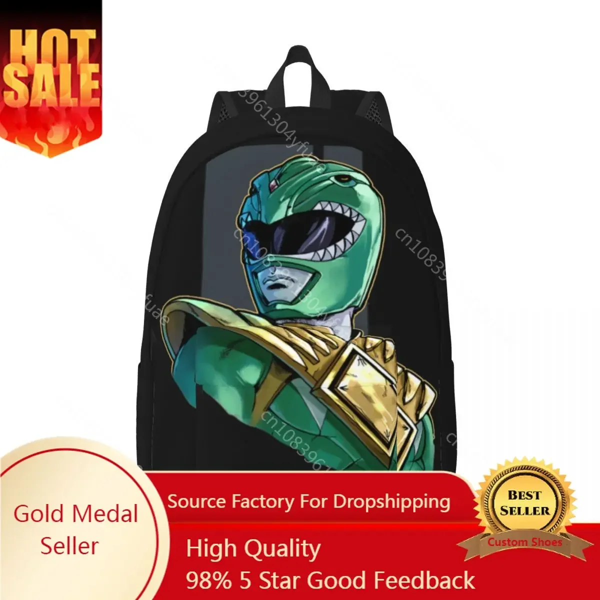 

The Green Rangers Backpack Fashion 90S 00S 10S Women Men Polyester Travel Backpacks Durable High School Bags Rucksack Xmas