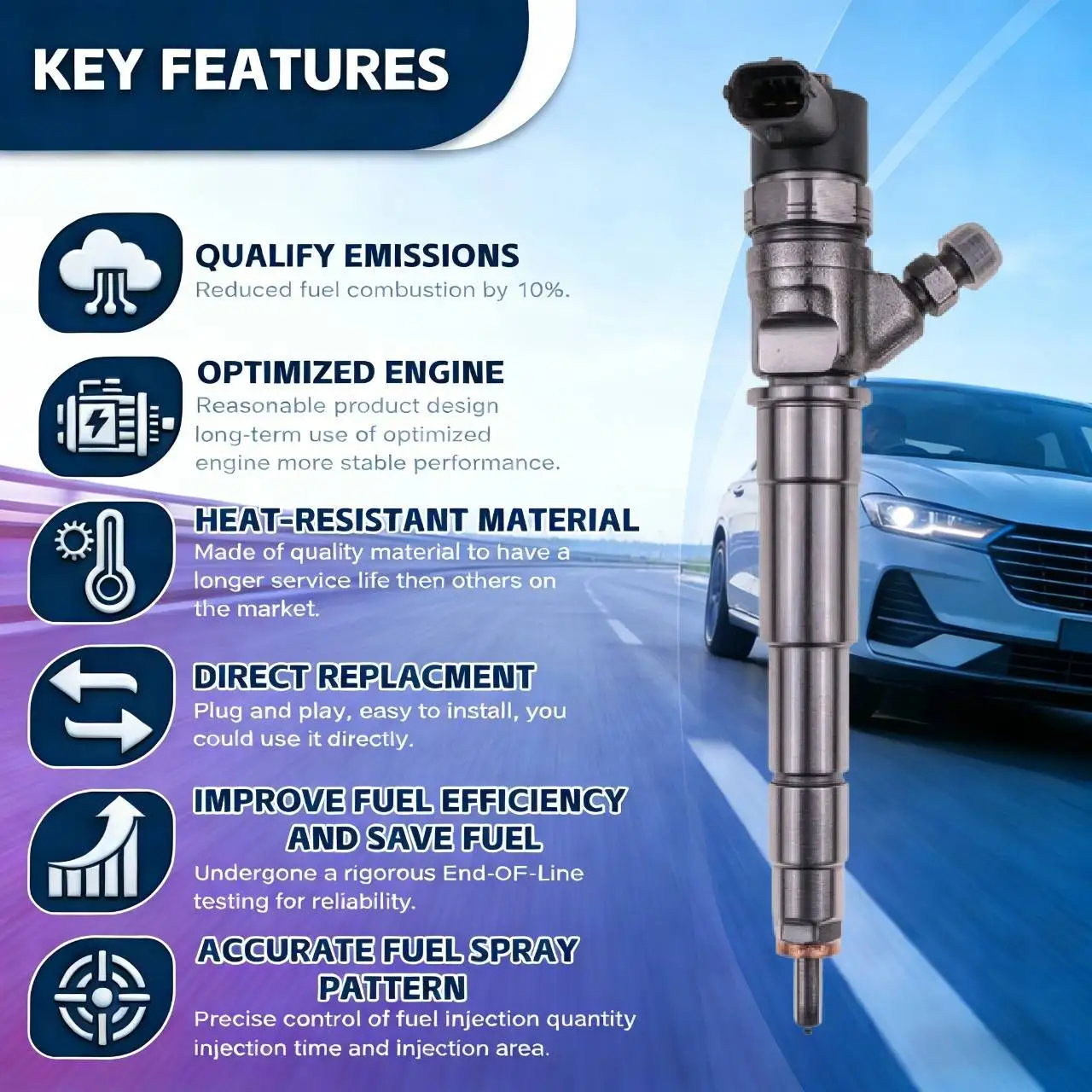 0445110634 0445110635 166091245R 8200912052 95518865 Fuel Injector for Nissan NV400 Renault Master Opel Movano 2.0 2.3 dCi