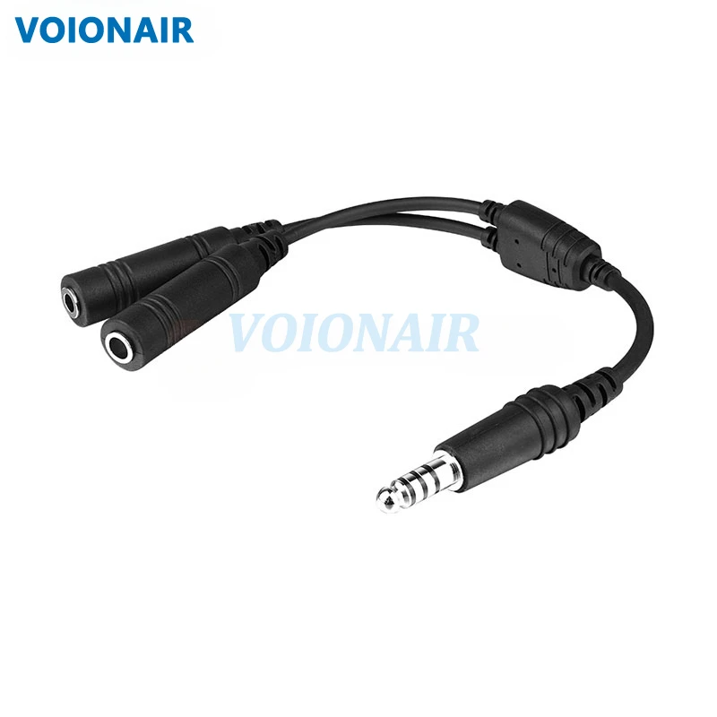 

VOIONAIR GA универсальная авиационная гарнитура для вертолета стандартный кабель адаптера U174