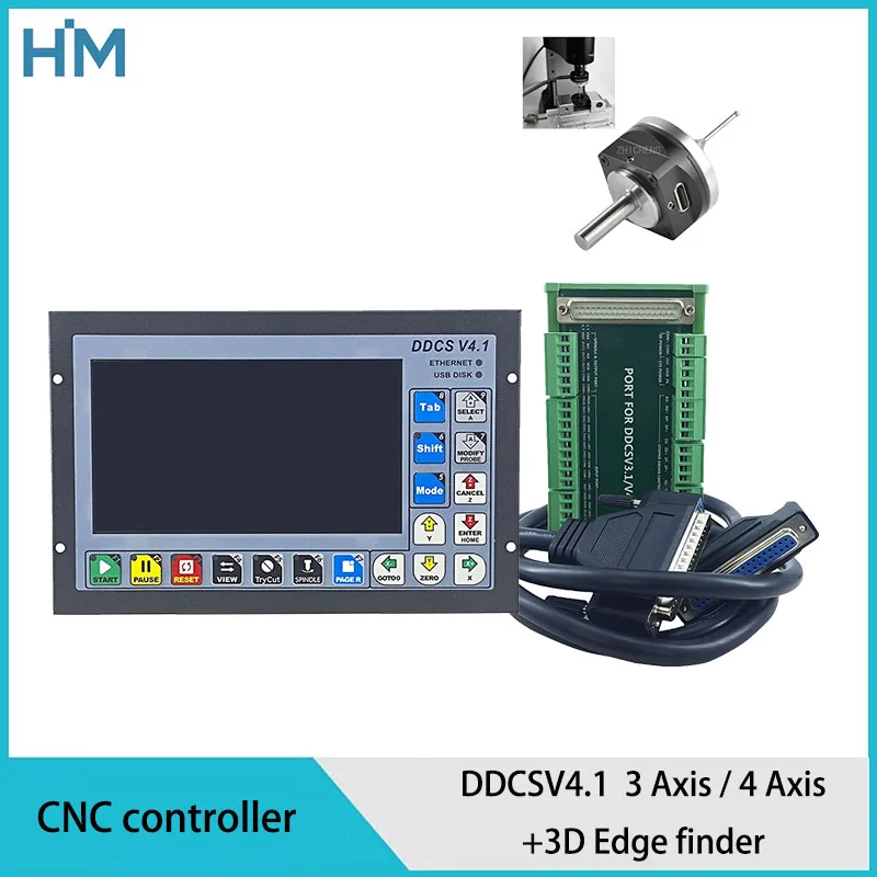 

DDCSV4.1 Standalone Motion Controller Offline Controller Support 3 /4 axis USB CNC controller interface 3D Edge finder