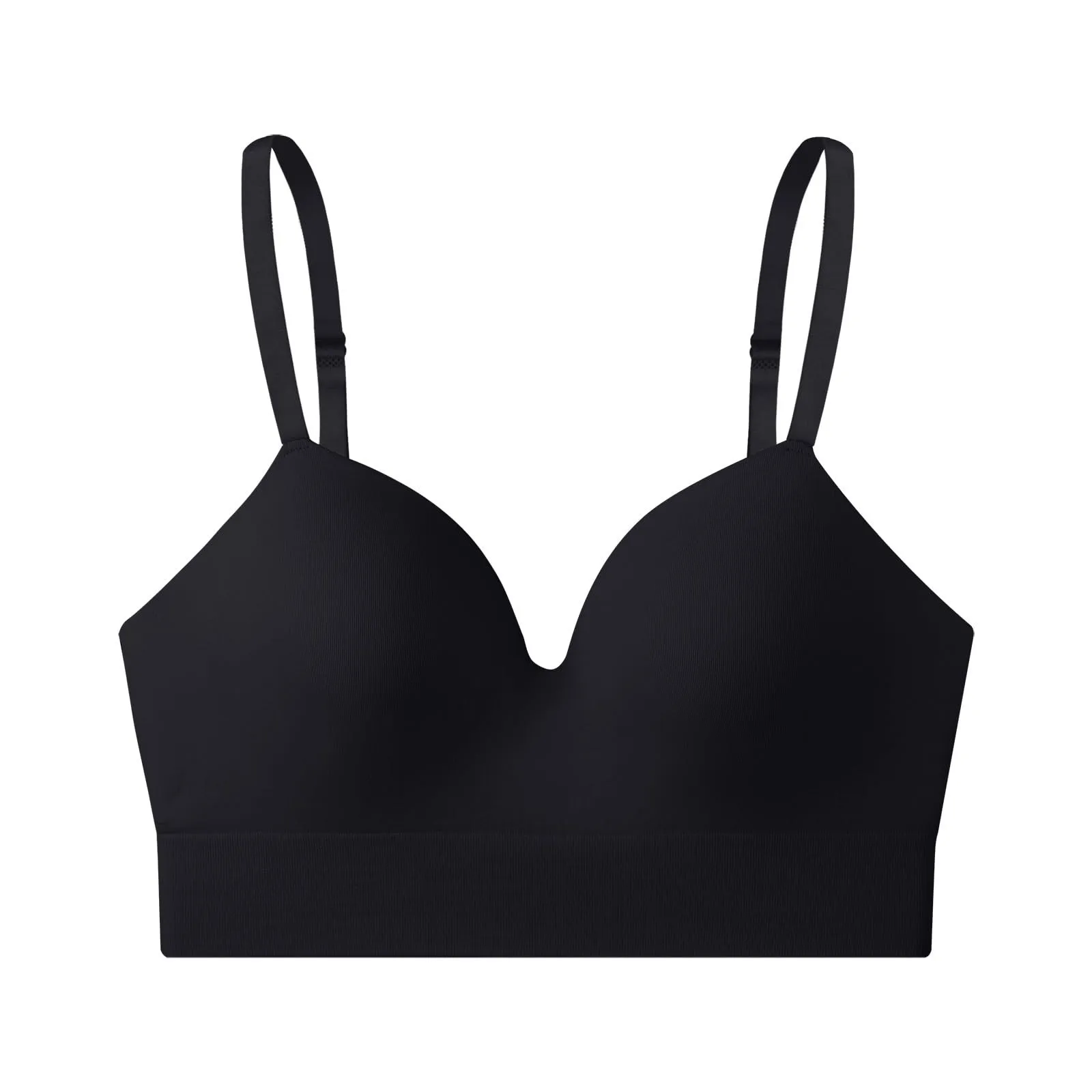 Bralette triangular inalámbrico para mujer, Sujetador deportivo de talla grande, sin aros, Push Up sin costuras, Invisible, deportivo para todos los días
