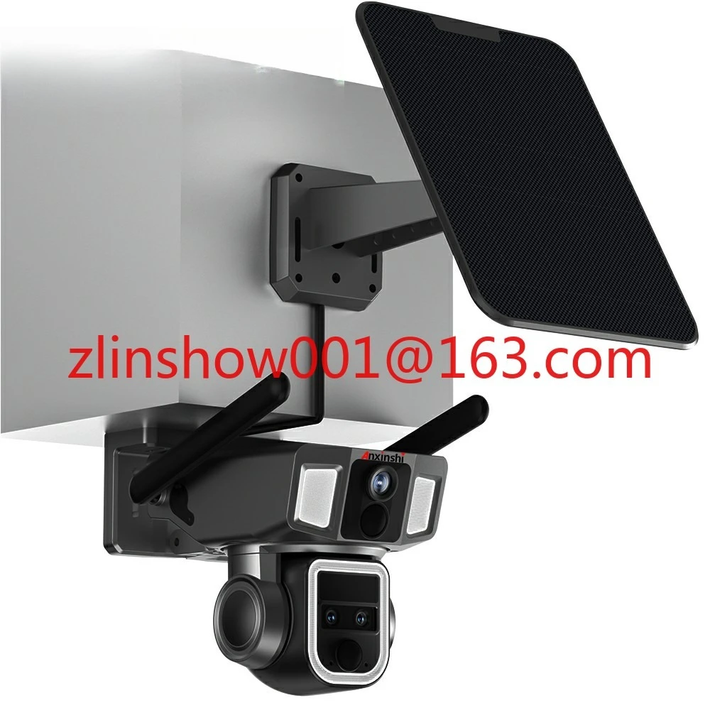 

4G PTZ Wireless Solar Battery Network Camera 3 Lens 12MP High Resolution 10X Optical