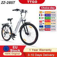 ttgo ZZ-28ST E-bike for men,Electric Bicycles for Women 25 km/h 36V 20Ah Battery City Bike 90-110 km 9-speed Gears Electric Bike